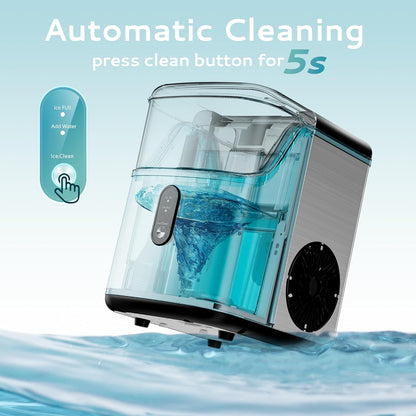 Countertop Nugget Ice Maker – Soft Chewable Pebble Ice in Minutes