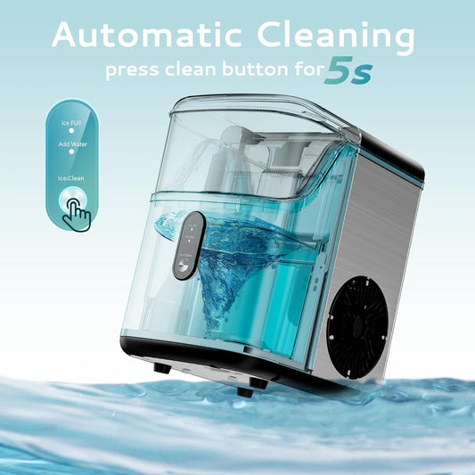 Countertop Nugget Ice Maker – Soft Chewable Pebble Ice in Minutes