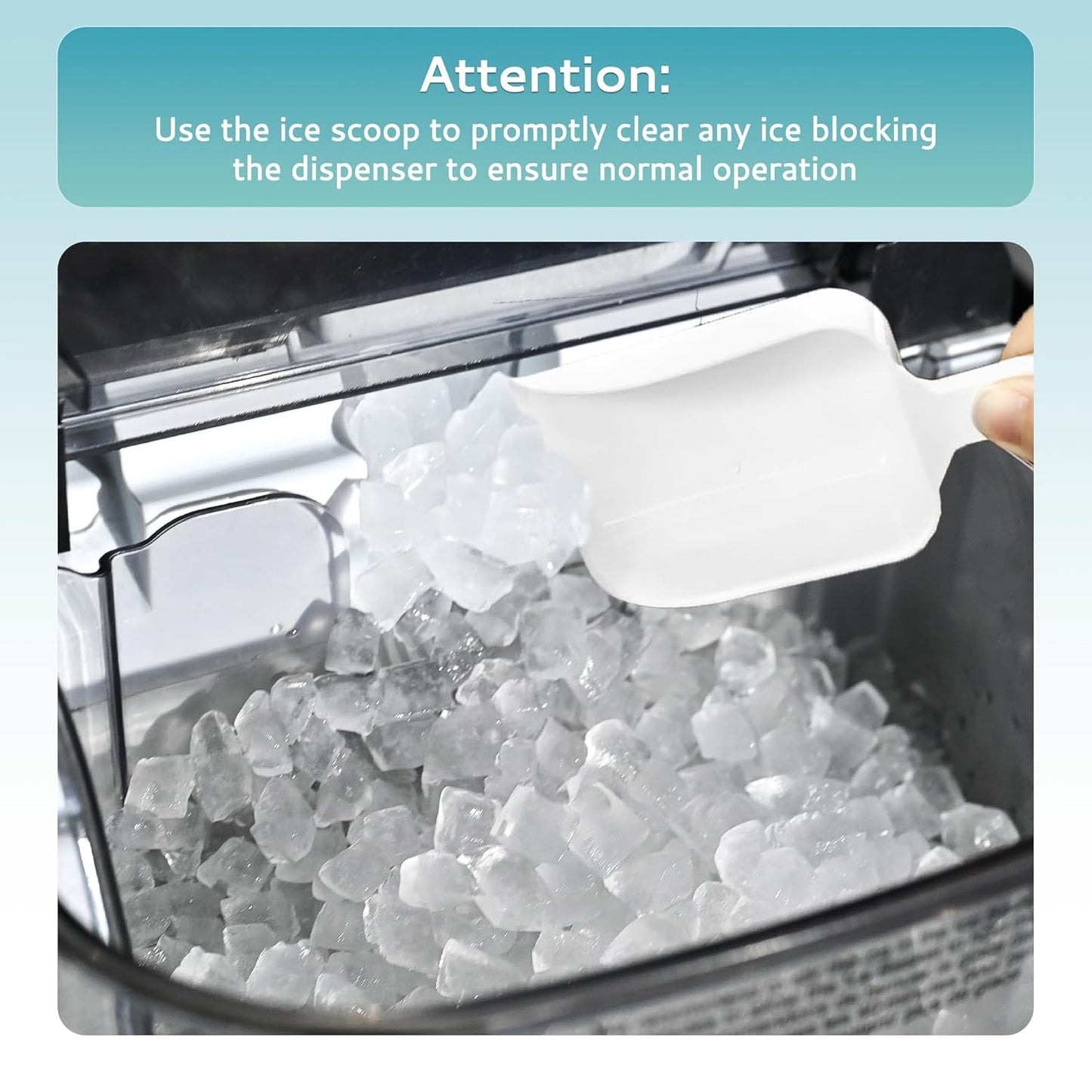 Countertop Nugget Ice Maker – Soft Chewable Pebble Ice in Minutes